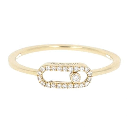 Bague 56 Messika Move Uno - Bague en or jaune 18k et diamants 58 Facettes 4483