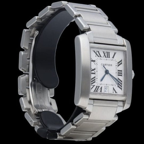 Montre Cartier Tank Française - Montre en acier automatique 58 Facettes MT45220