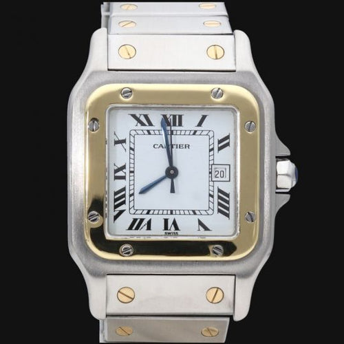 Montre Cartier Santos Galbée - Montre automatique en or jaune et acier 58 Facettes MT45159