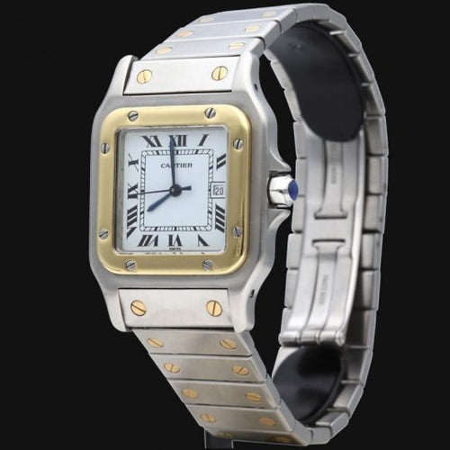 Montre Cartier Santos Galbée - Montre automatique en or jaune et acier 58 Facettes MT45159