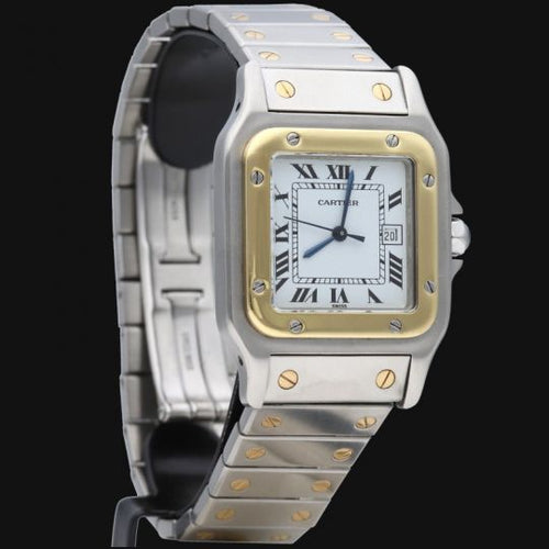 Montre Cartier Santos Galbée - Montre automatique en or jaune et acier 58 Facettes MT45159