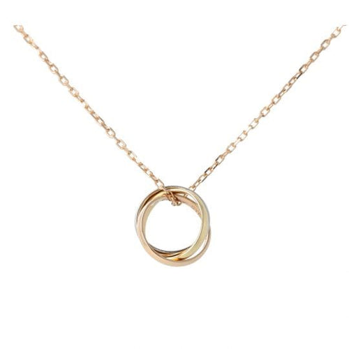 Collier Cartier Trinity - Collier en or blanc, rose et jaune 58 Facettes 5007