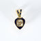 Pendentif Pendentif cœur en or jaune 18K et diamant taille coussin 58 Facettes B250562