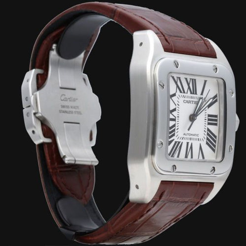 Montre Cartier Santos 100 XL - Montre automatique en acier 58 Facettes MT45163