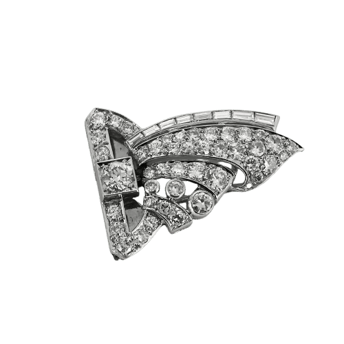 Broche Broche Platine et Diamants 58 Facettes B250613