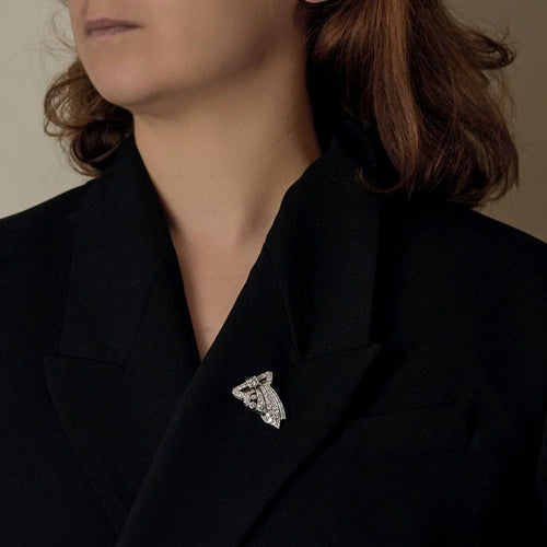 Broche Broche Platine et Diamants 58 Facettes B250613
