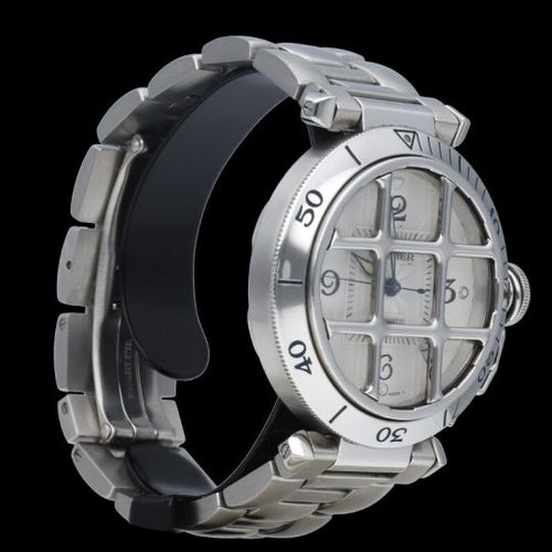 Montre Cartier Pasha - Montre automatique homme 38 mm en acier 58 Facettes MT45247