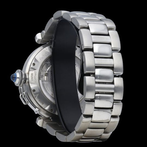 Montre Cartier Pasha - Montre automatique homme 38 mm en acier 58 Facettes MT45247