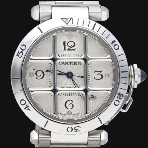 Montre Cartier Pasha - Montre automatique 38 mm en acier 58 Facettes MT45248
