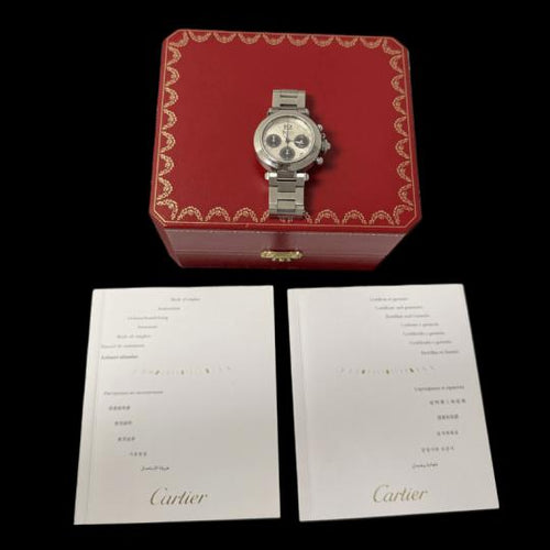 Montre Cartier Pasha - Montre chronographe automatique en acier 36 mm 58 Facettes MT45244