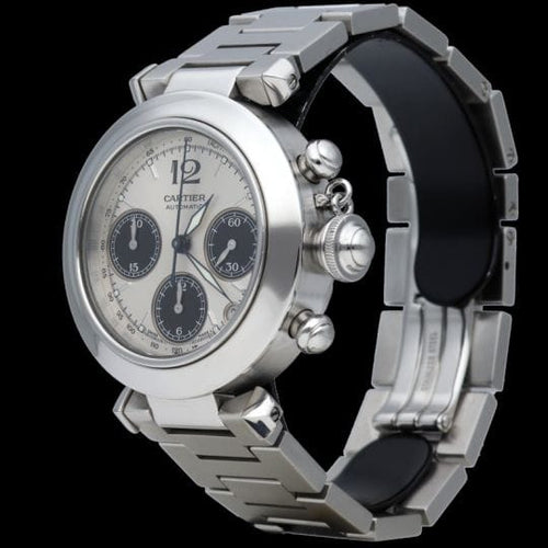 Montre Cartier Pasha - Montre chronographe automatique en acier 36 mm 58 Facettes MT45244
