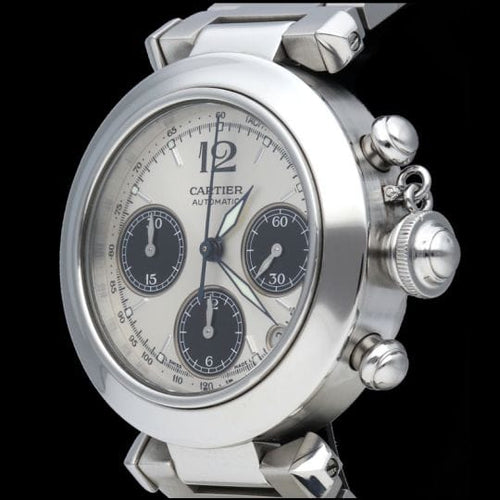 Montre Cartier Pasha - Montre chronographe automatique en acier 36 mm 58 Facettes MT45244