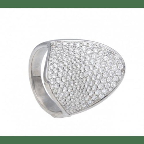 Bague 55 Bague en or blanc 18K sertie de diamants 4,52 ct 58 Facettes 4087