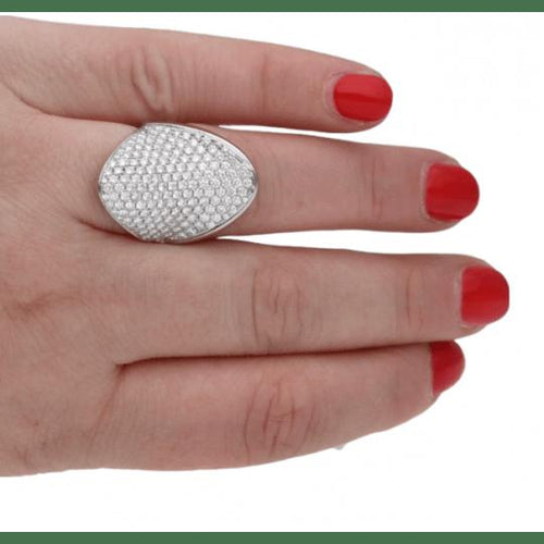 Bague 55 Bague en or blanc 18K sertie de diamants 4,52 ct 58 Facettes 4087