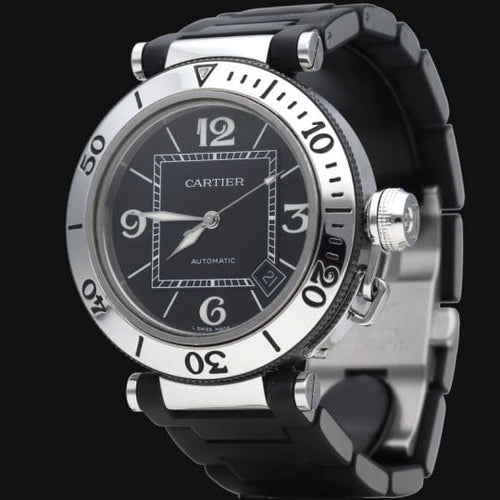 Montre Cartier Pasha Seatimer - Montre automatique homme 40 mm en acier 58 Facettes MT44973