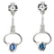 Boucles d'oreilles Boucles d’oreilles en or blanc 18K avec diamants et saphirs 58 Facettes 4197