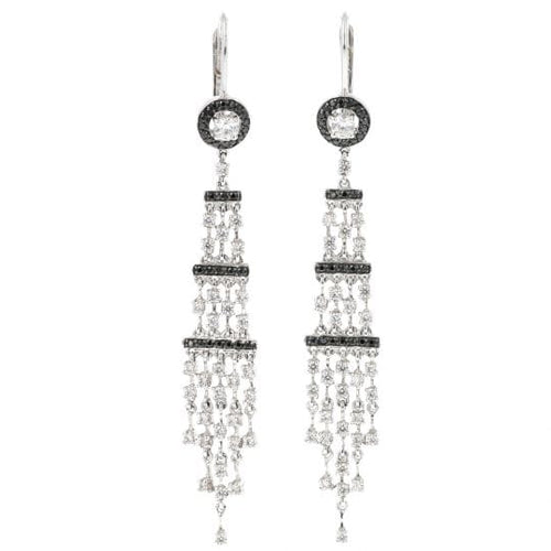 Boucles d'oreilles Boucles d’oreilles en or blanc 18K et diamants 58 Facettes 4156
