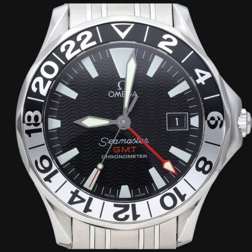 Montre Omega Seamaster Diver 300M GMT - Montre homme automatique en acier 58 Facettes MT45018