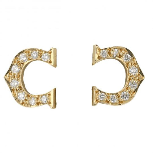 Boucles d'oreilles Boucles d’oreilles en or jaune 18K avec diamants 0,25 ct 58 Facettes 4165