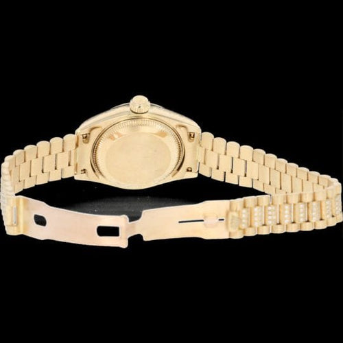 Montre Rolex Datejust - Montre Lady 26 mm en or jaune et diamants 58 Facettes MT44960