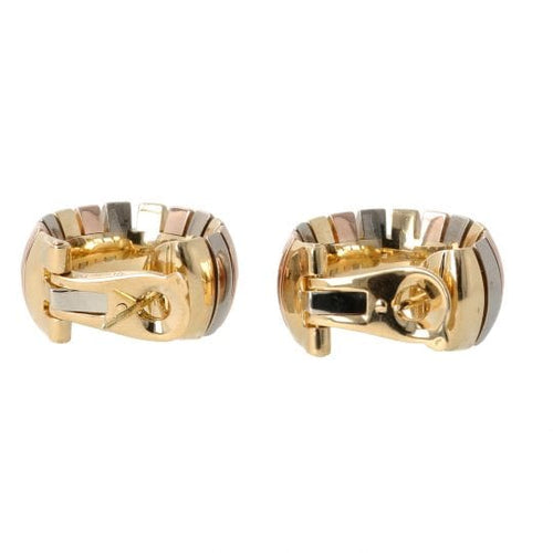 Boucles d'oreilles Cartier Tubogas - Boucles d’oreilles en 3 ors 18K 58 Facettes 4176