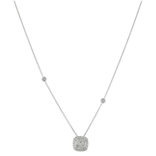 Collier Pendentif - Collier en or blanc 18K et diamants 58 Facettes 4225