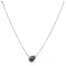 Collier Pendentif - Collier en or blanc serti de diamants et saphir 58 Facettes 4240
