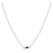 Collier Pendentif - Collier en or blanc serti de diamants et saphir 58 Facettes 4240