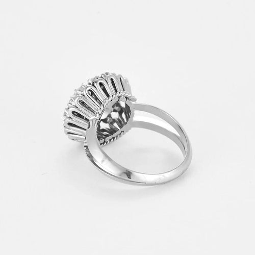 Bague 53 Bague en or blanc et diamants 58 Facettes B250436