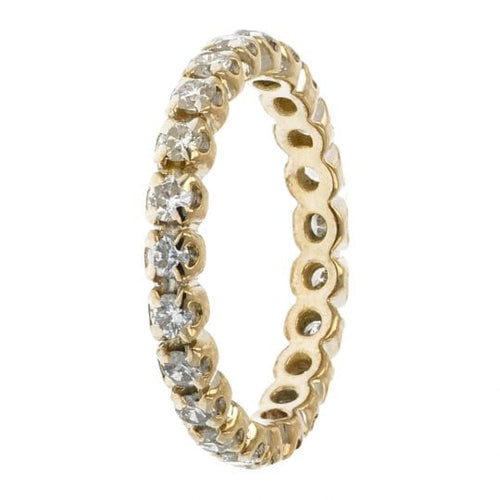 Bague 55 Bague en or jaune 18K avec diamants naturels 58 Facettes 4310