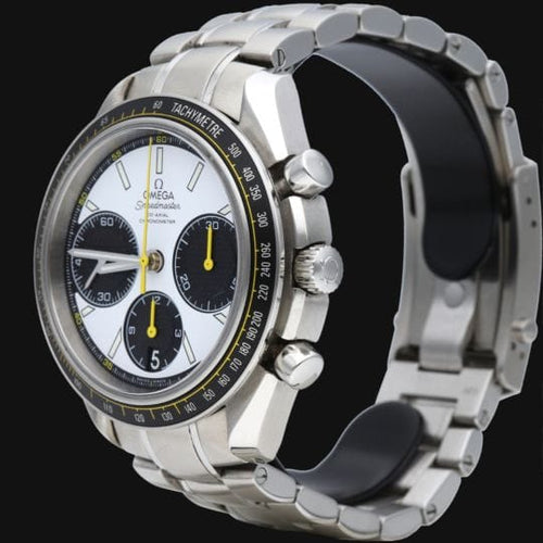 Montre Omega Speedmaster - Montre chronographe Date Racing Co-Axial en acier 58 Facettes MT45082
