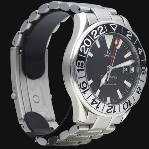 Montre Omega Seamaster Diver 300M GMT - Montre homme automatique en acier 58 Facettes MT45138