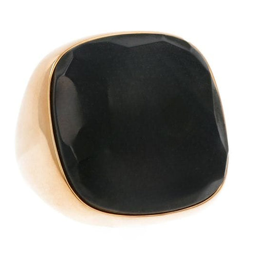 Bague 52 Pomellato Victoria - Bague en or rose 18k et jais noir 58 Facettes 4413