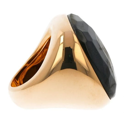 Bague 52 Pomellato Victoria - Bague en or rose 18k et jais noir 58 Facettes 4413
