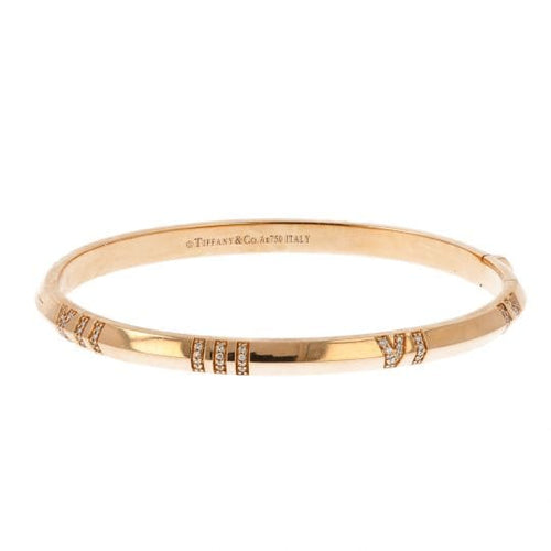 Bracelet Tiffany & Co. Atlas - Bracelet en or rose 18k et diamants 58 Facettes 4423