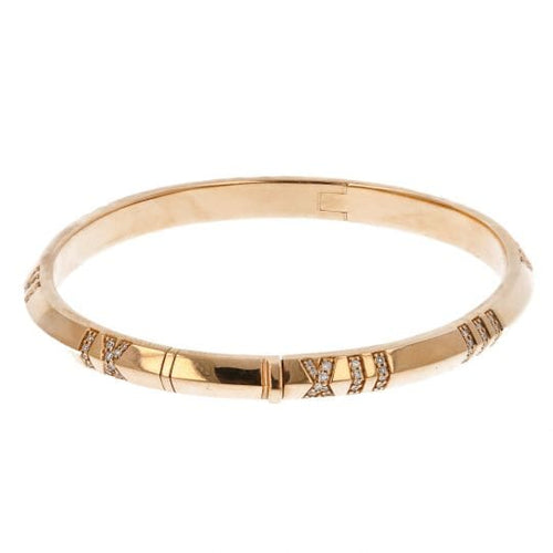 Bracelet Tiffany & Co. Atlas - Bracelet en or rose 18k et diamants 58 Facettes 4423
