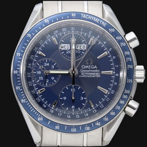 Montre Omega Speedmaster - Montre chronographe Day-Date 40 mm en acier 58 Facettes MT45071