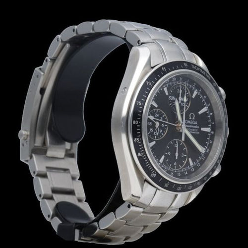 Montre Omega Speedmaster - Montre chronographe Day-Date automatique en acier 58 Facettes MT43713
