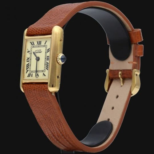 Montre Cartier Tank Vermeil - Montre femme à mouvement manuel 58 Facettes MT44338