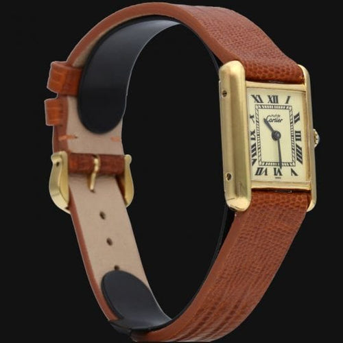 Montre Cartier Tank Vermeil - Montre femme à mouvement manuel 58 Facettes MT44338