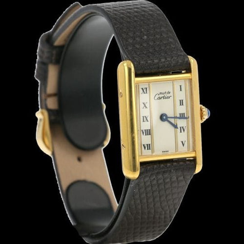 Montre Cartier Tank Vermeil - Montre à quartz plaqué or 58 Facettes MT44925