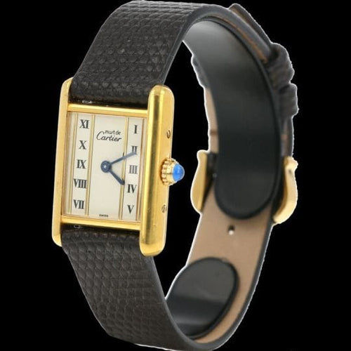 Montre Cartier Tank Vermeil - Montre à quartz plaqué or 58 Facettes MT44925