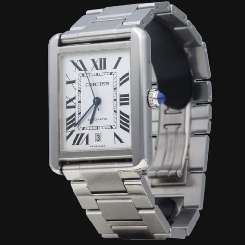Montre Cartier Tank Solo XL - Montre en acier 58 Facettes MT44388