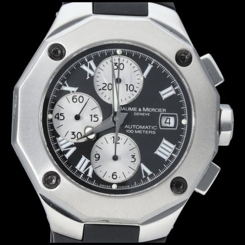 Montre Baume & Mercier Riviera XL - Montre chronographe automatique acier 43 mm 58 Facettes MT44341