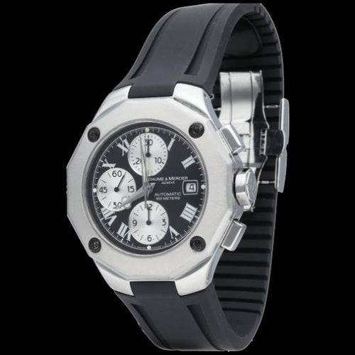 Montre Baume & Mercier Riviera XL - Montre chronographe automatique acier 43 mm 58 Facettes MT44341