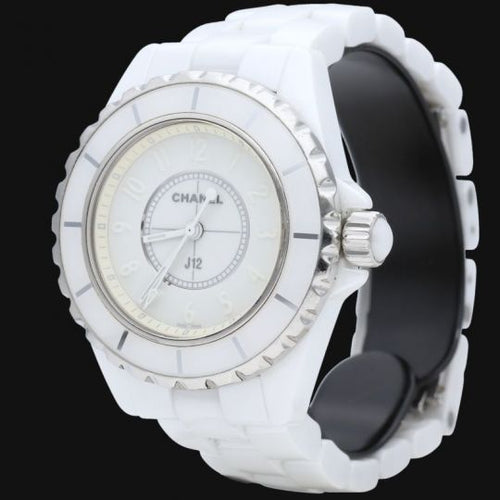 Montre Chanel J12 - Montre femme 33 mm en céramique blanche 58 Facettes MT44249
