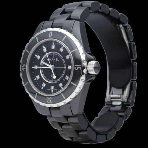 Montre Chanel J12 - Montre en céramique noire à quartz 33 mm 58 Facettes MT42779
