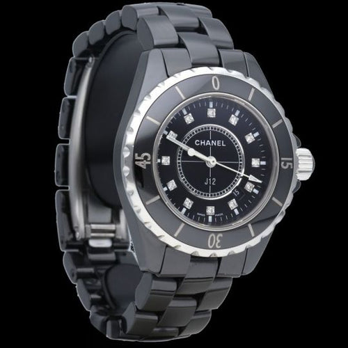 Montre Chanel J12 - Montre en céramique noire à quartz 33 mm 58 Facettes MT42779