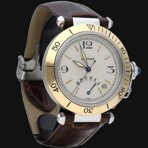 Montre Cartier Pasha - Montre réserve de marche en or jaune et acier 58 Facettes MT44438