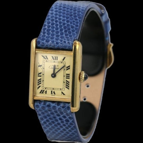 Montre Cartier Tank Vermeil - Montre femme à mouvement manuel 58 Facettes MT44882